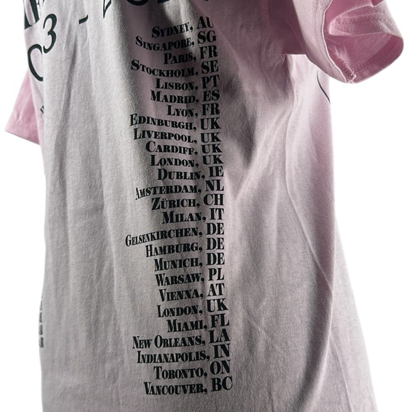 Taylor Swift The Eras Tour graphic concert tee shirt pink dates swiftie sz sm - Picture 10 of 11